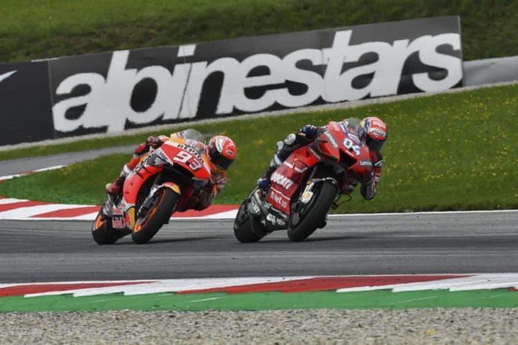 MotoGP: En Austria, Dovizioso le torció el brazo a Márquez en el suspiro final