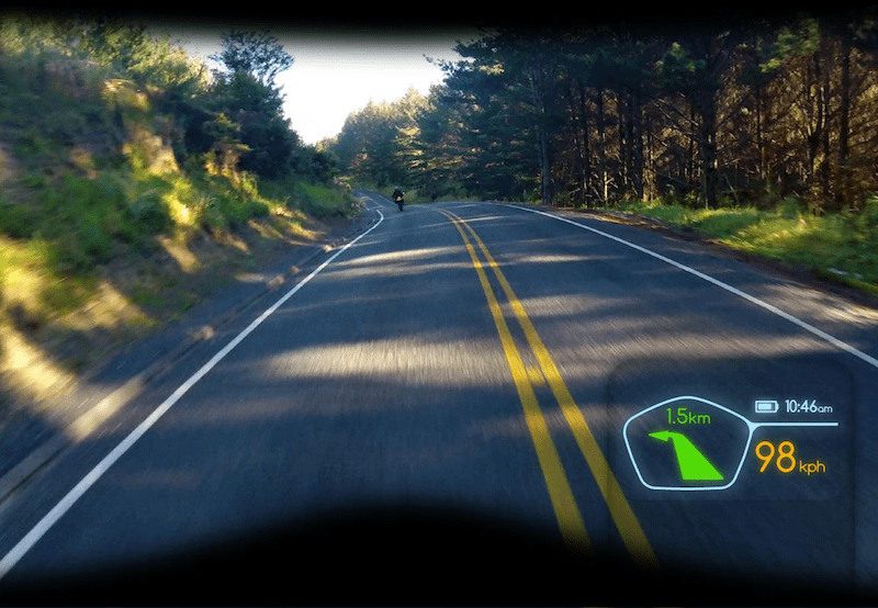 Honda registró patente para un HUD de moto