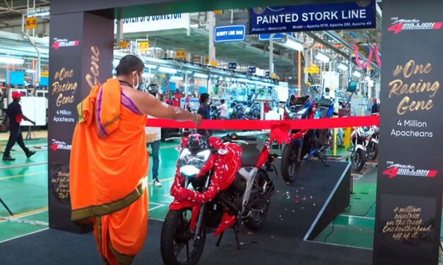 TVS ya produjo 4 millones de unidades de su moto emblemática