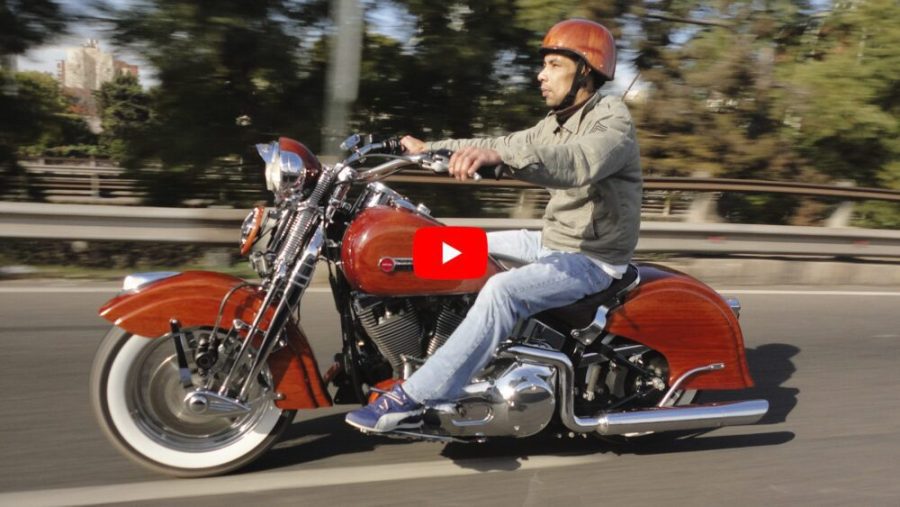 Leo López, el constructor de motos de madera Leo Lopez lopez de madera