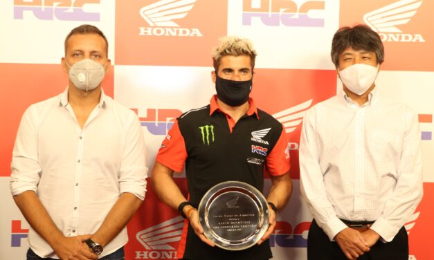 Honda recibió a Kevin Benavides, el primer argentino campeón del Dakar en motos