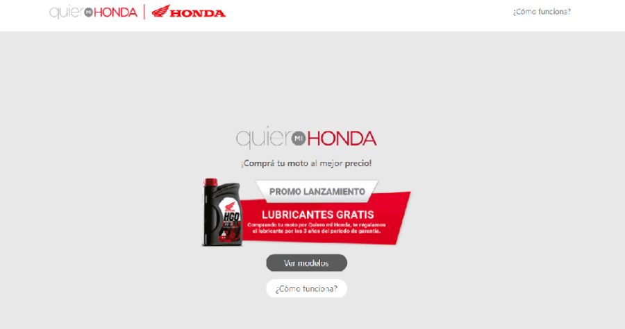 Honda Argentina lanza venta de motos online
