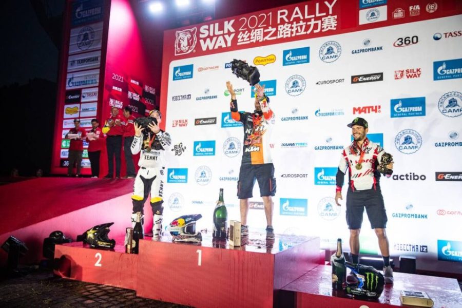 Caimi subió al podio en el Rally de la Seda