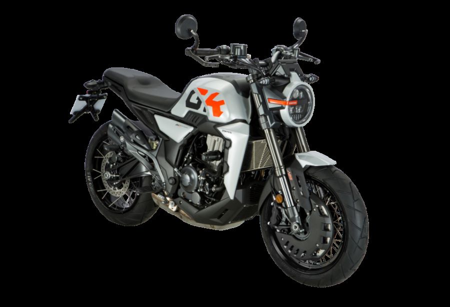 Neo Retro Zontes GK 350 blanca con llantas negras