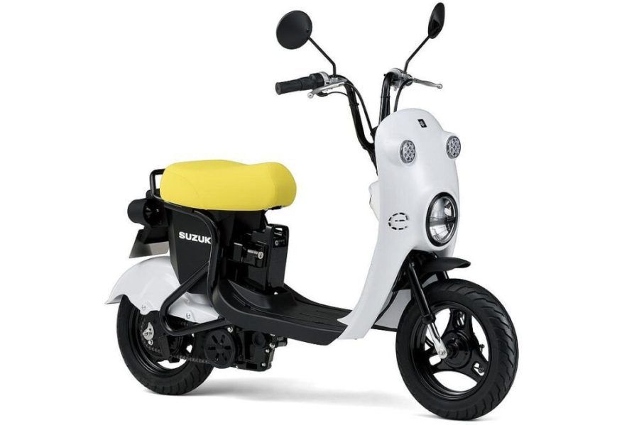 Suzuki e-Choinori blanco y amarillo