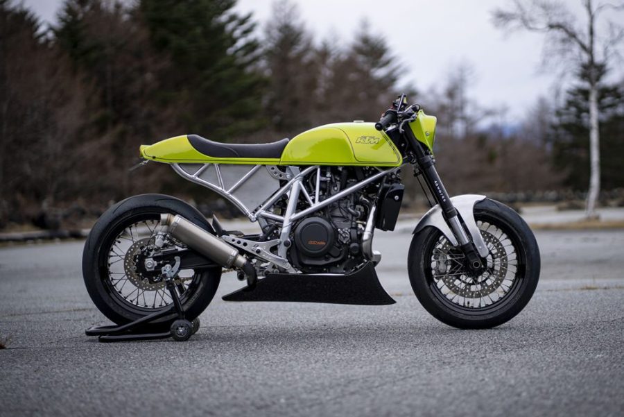 Soberbia y metálica KTM 690 Duke de 46Works