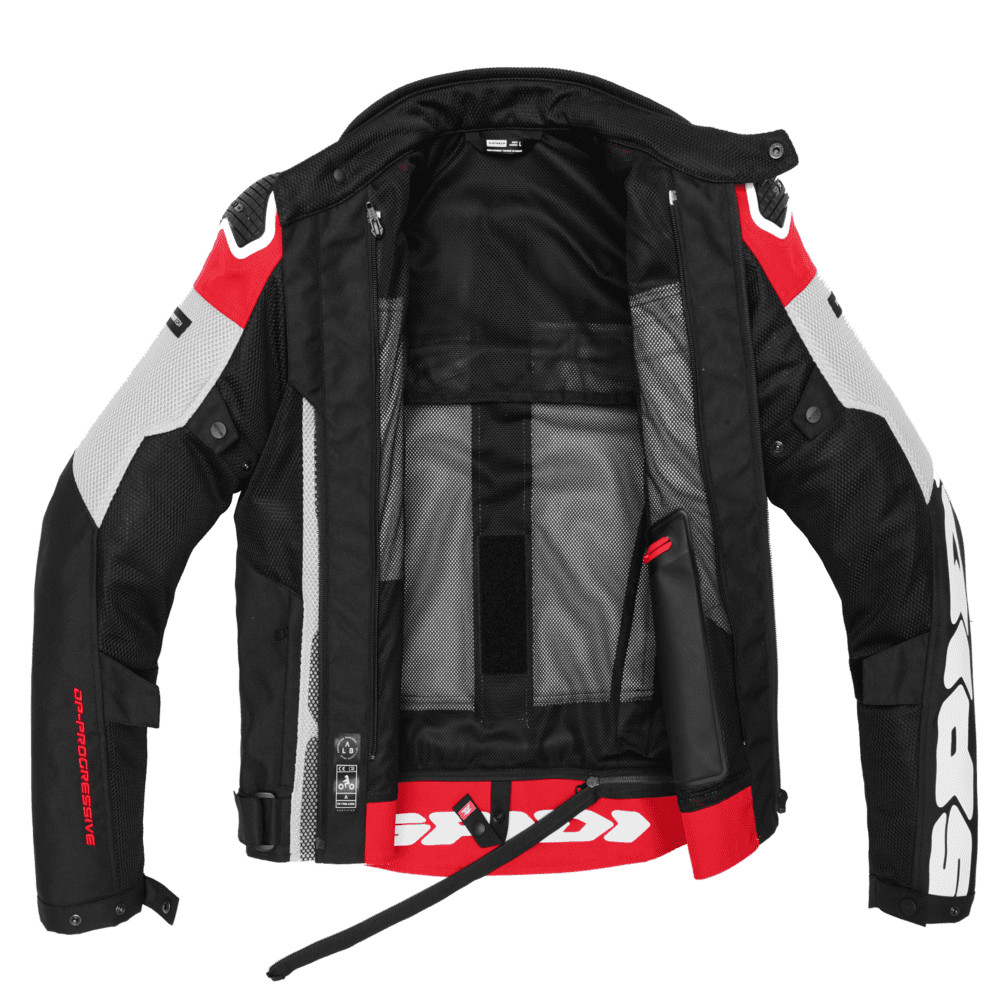 <img src="https://motodinamia.com/wp/wp-content/uploads/2023/12/spidi_progressive_net_windout-mdm-5.jpg" alt="la chaqueta SPIDI Progressive Net Windout incluye un forro interior, impermeable y transpirable con una membrana H2Out que protege contra el viento y las posibles lluvias estivales. Está disponible en 4 colores diferentes: amarillo flúor y negro; blanco y azul; rojo y gris; y negro, a un precio de € 299,90 en Europa">
