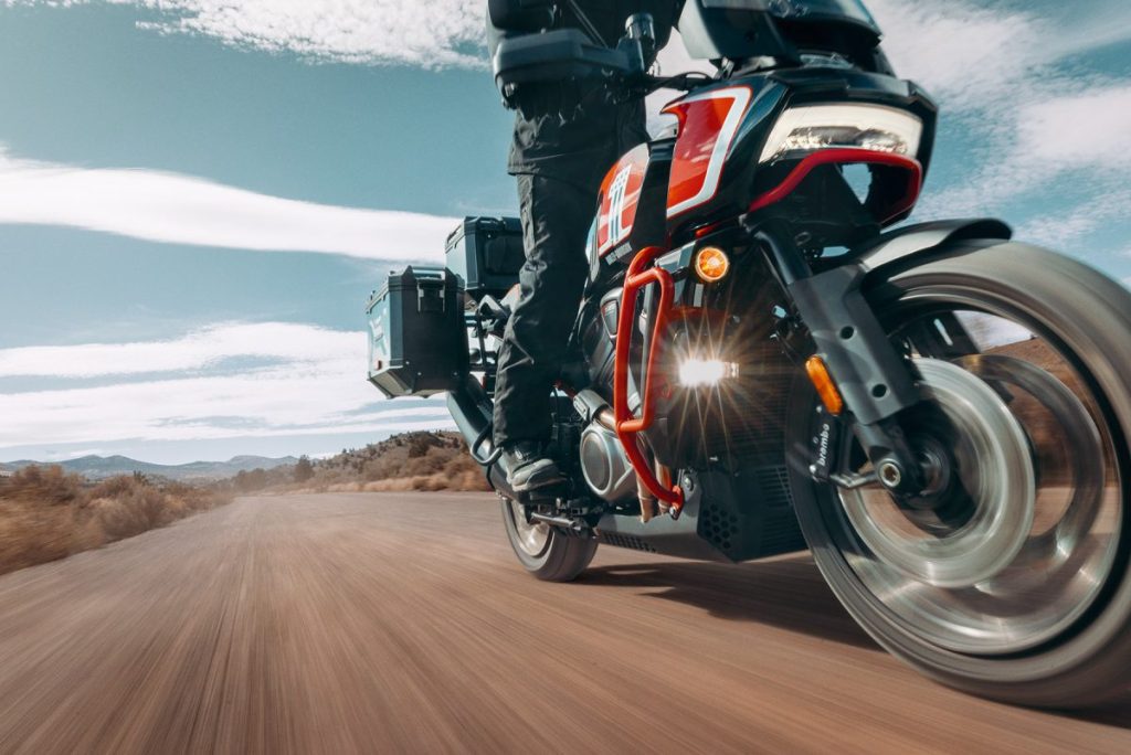 Vista de la Parte de ciclo de la Harley-Davidson CVO Pan America