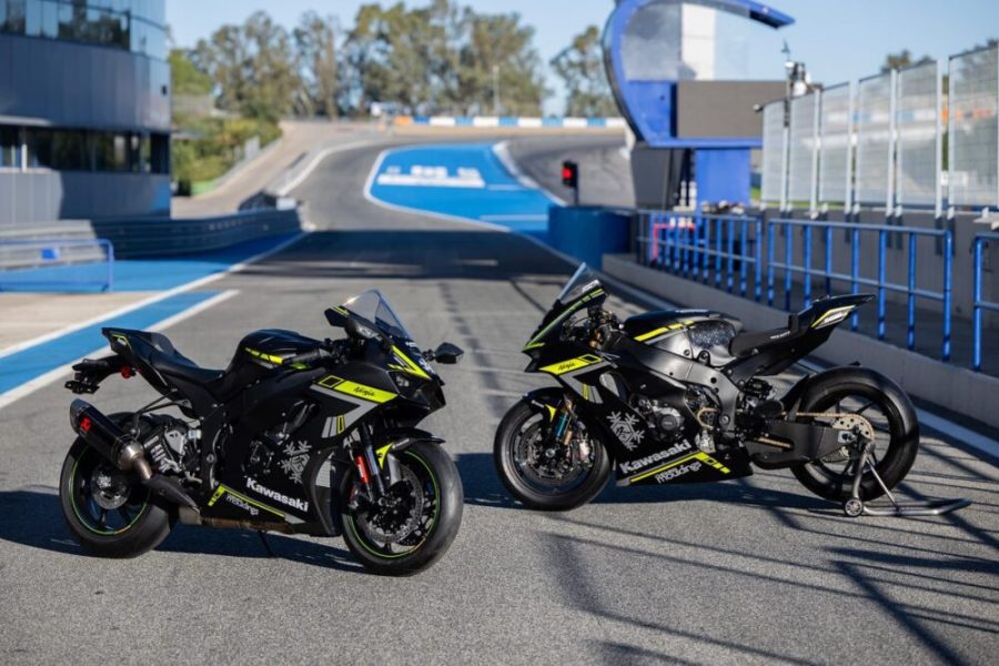 <img src="https://motodinamia.com/wp/wp-content/uploads/2024/01/Kawasaki-ninja-Winter-Test-Edition-mdm-1-scaled.jpeg" alt=" Las Kawasaki Ninja Winter Edition parten de la conocida base de la Superbike de Akashi. Cuenta con el ya tradicional motor de cuatro cilindros en línea de 998 cc capaz de entregar 214 CV de potencia y 112 Nm de torque">
