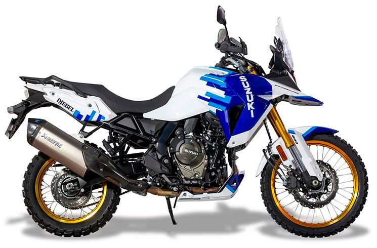 V-Strom 800 DE Djebel azul y blanca