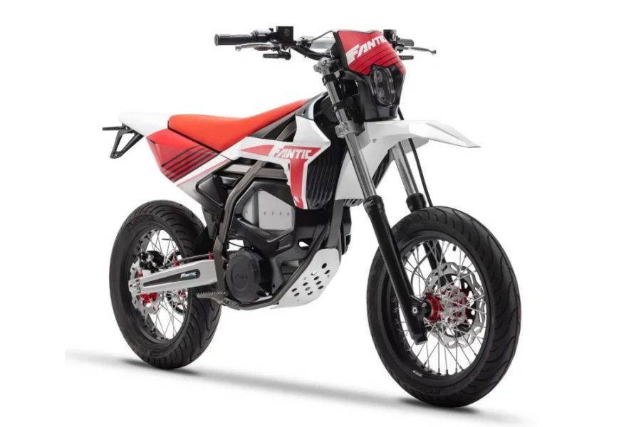 Perfil derecho de una Fantic Motard-EV