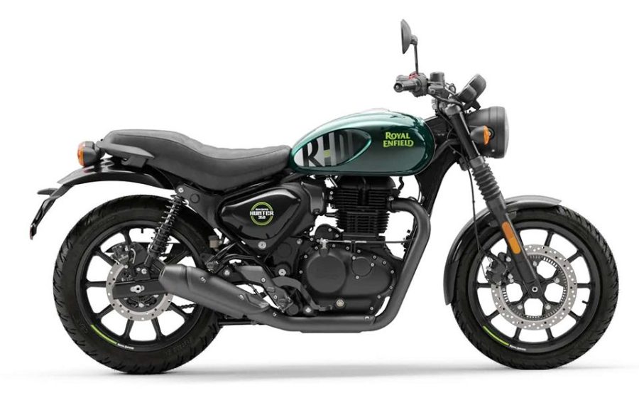 Royal Enfield Hunter 350 verde metalizado  Royal Enfield Hunter 350 verde metalizado