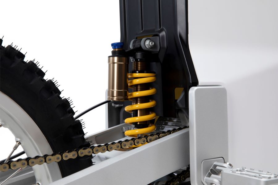 Amortiguador trasero ajustable y con resorte amarillo