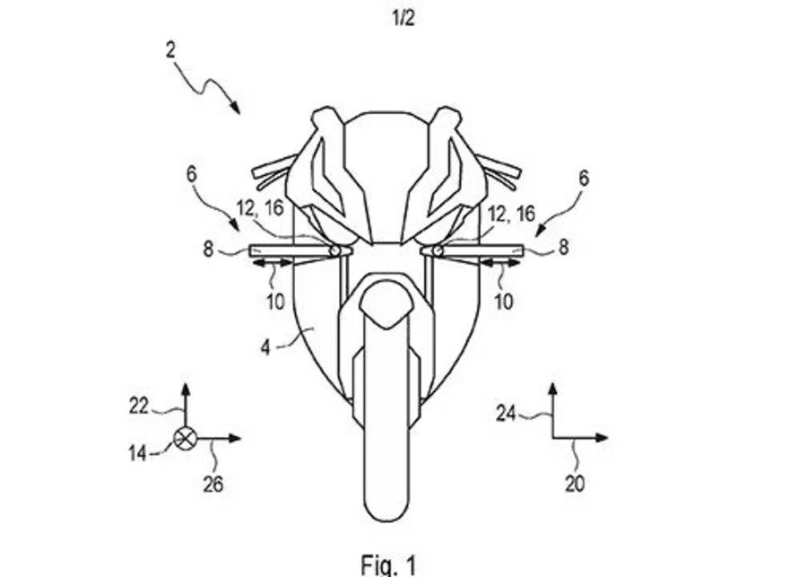 Croquis de la patente de alerones móviles de BMW