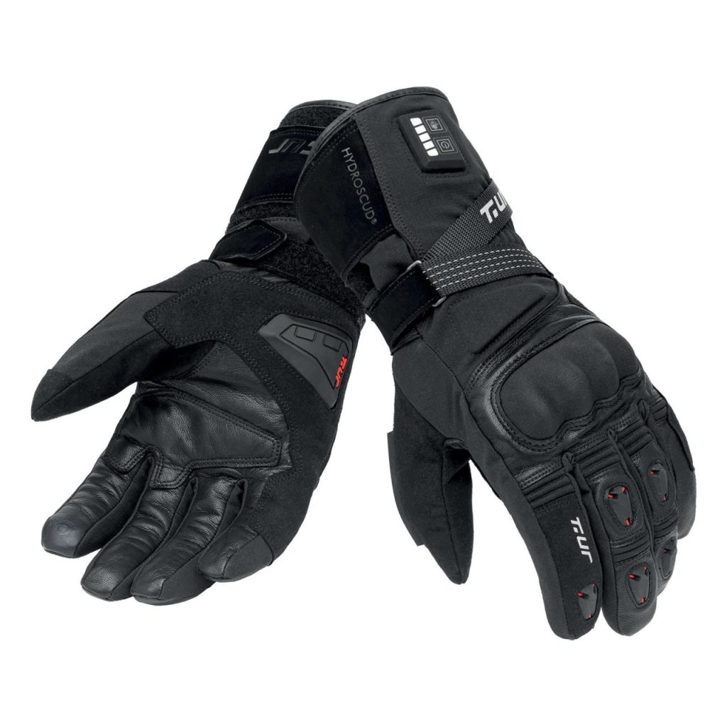 Par de guantes T.UR G-Warm 3 en cuero negro