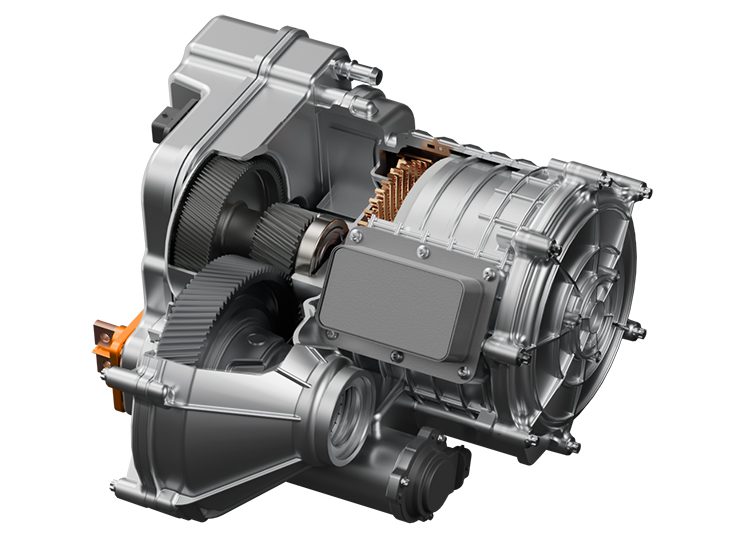 Un motor eléctrico Magna EDrive co core para ver su interior