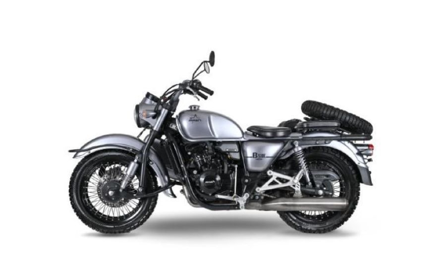 El sidecar Mash B-Side 500 visto desde el costado de la moto. El sidecar Mash B-Side 500 visto desde el costado de la moto.