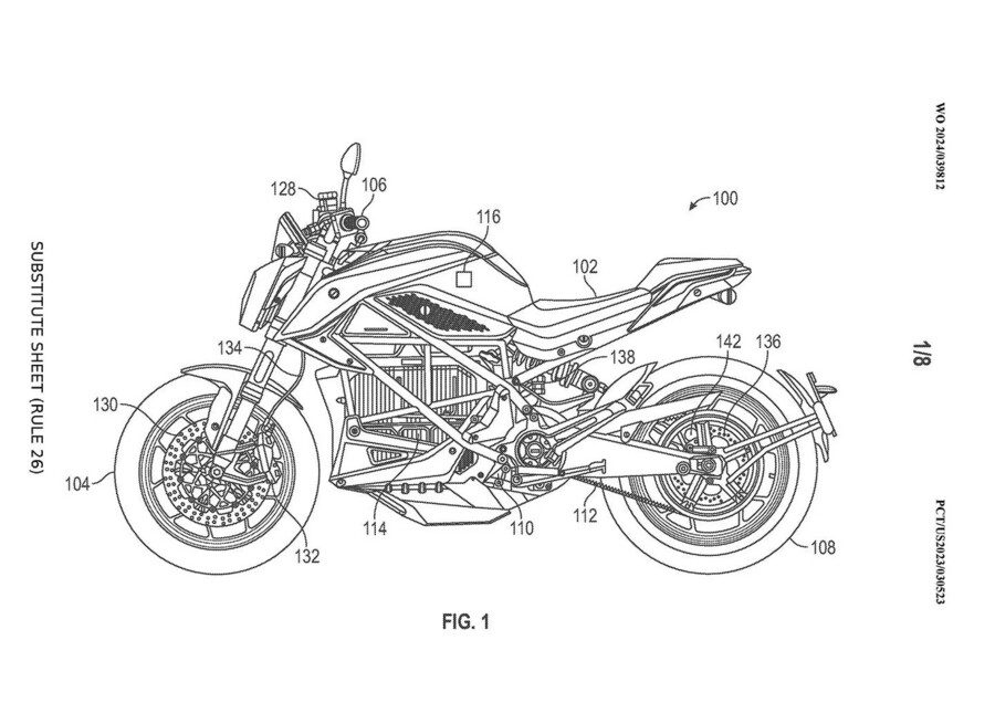 Croquis de una moto Zero explicativo del funcionamiento del sistema de embrague asistido. Croquis de una moto Zero explicativo del funcionamiento del sistema de embrague asistido.