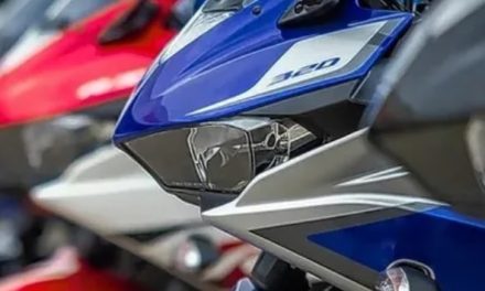 Un trompa de moto azul sirve para ilustrar el Plan de financiación Nación Móvil