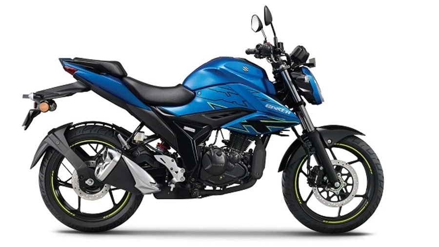 Suzuki Gixxer 150i azul.