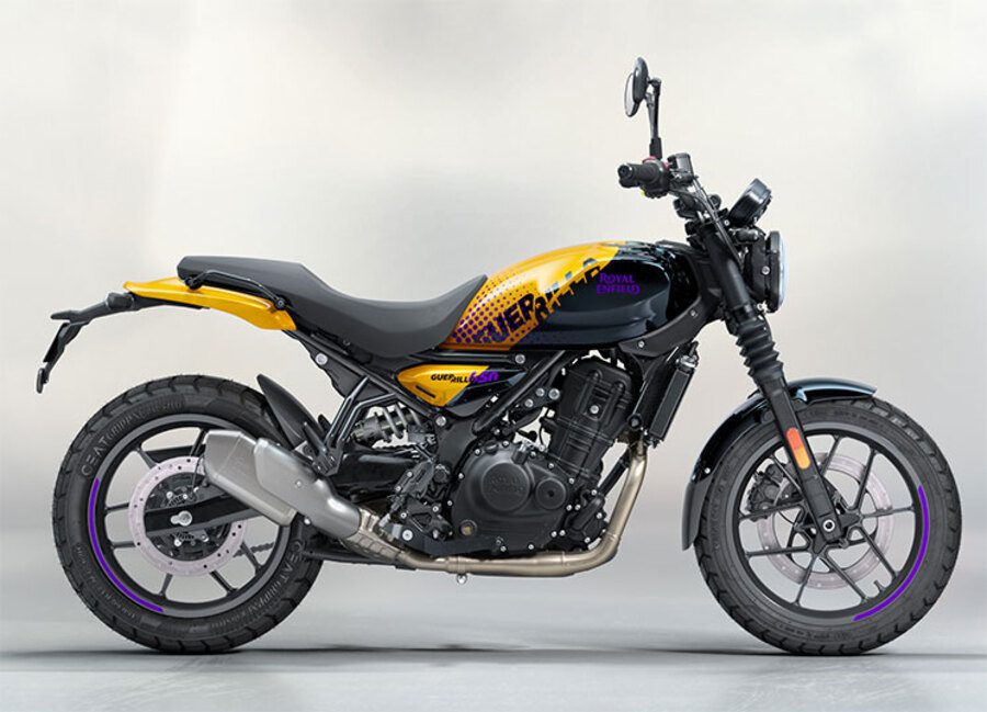 La Royal Enfield Guerrilla 450 es una Roaster Preemium, pero simple.