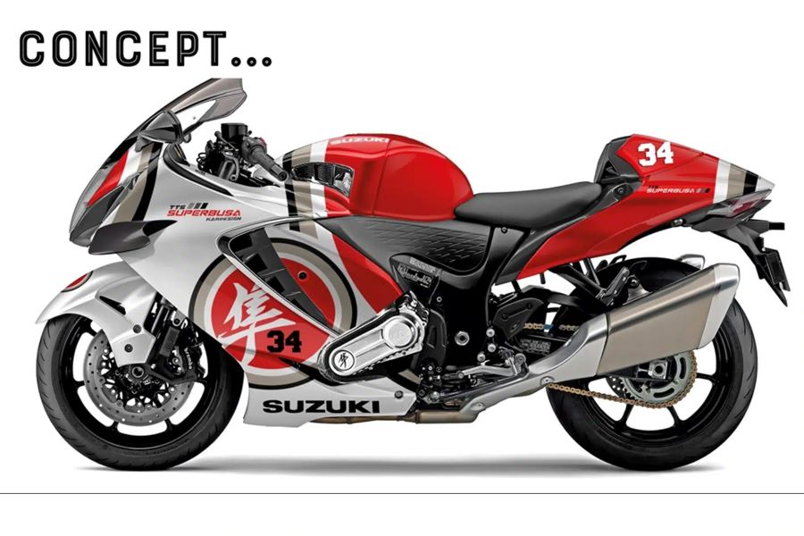 El diseño de la SuperBusa Schwantz Edition es obra de Kardesign y sobresale por su acabado inspirado en los colores clásicos de Lucky Strike.