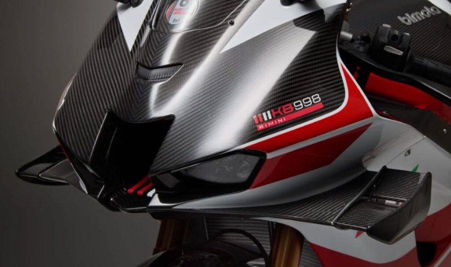 La Bimota KB998 Rimini sale a la calle con sistema de aerodinámica activa.