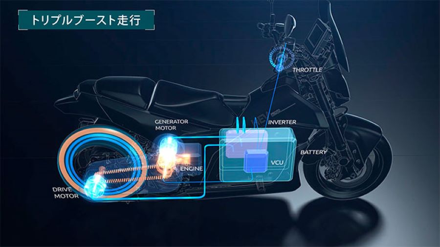 Moto híbrida de Yamaha