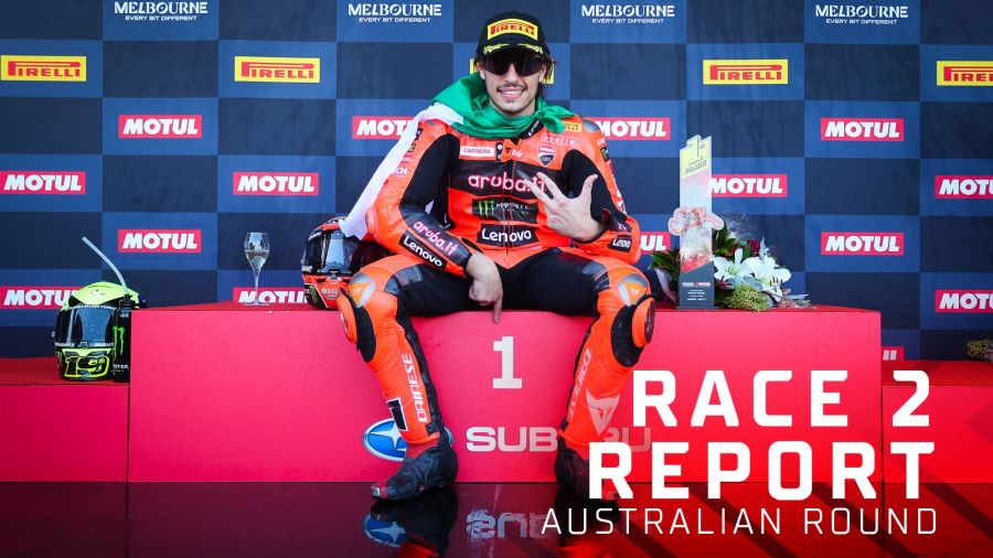 Exhibición de Bulega y Ducati en la primera del WSBK Nicolo Bulega