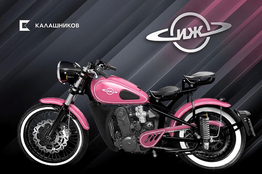 Una moto para mujeres de Kalashnikov color rosa moto para mujeres