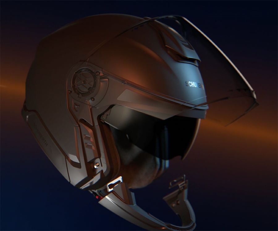 Mentonera desmontable del casco jet Schuberth J2.