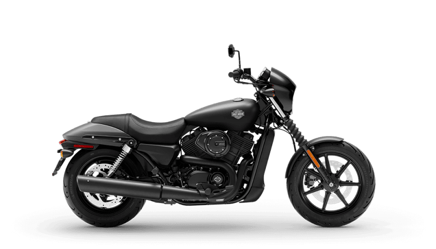 Una Harley-Davidson Street 500 negra.