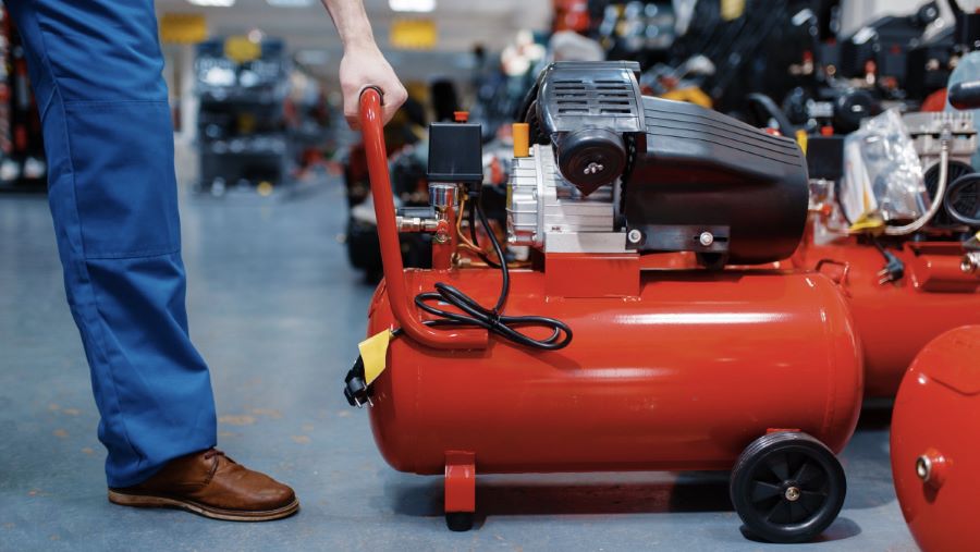 Compresor de aire para taller de motos