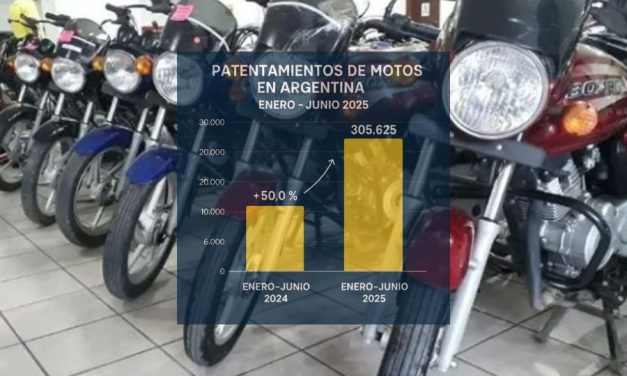 Patentamientos de motos crecen un 50% en el primer semestre