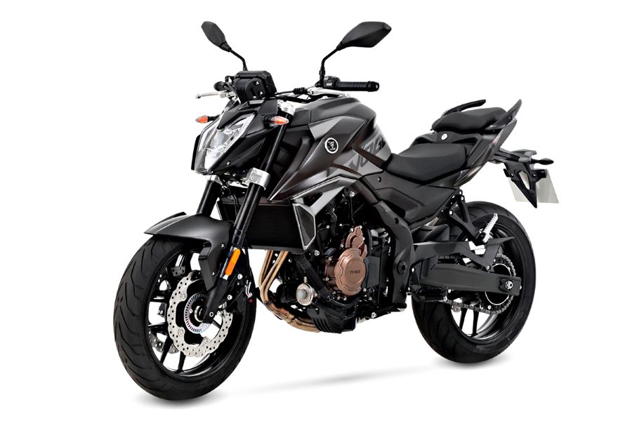 Vista lateral izquierda y en perspectiva delantera de la Voge 625R