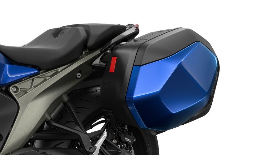 Maleta lateral de una BMW R 1300 RS 2026 azul