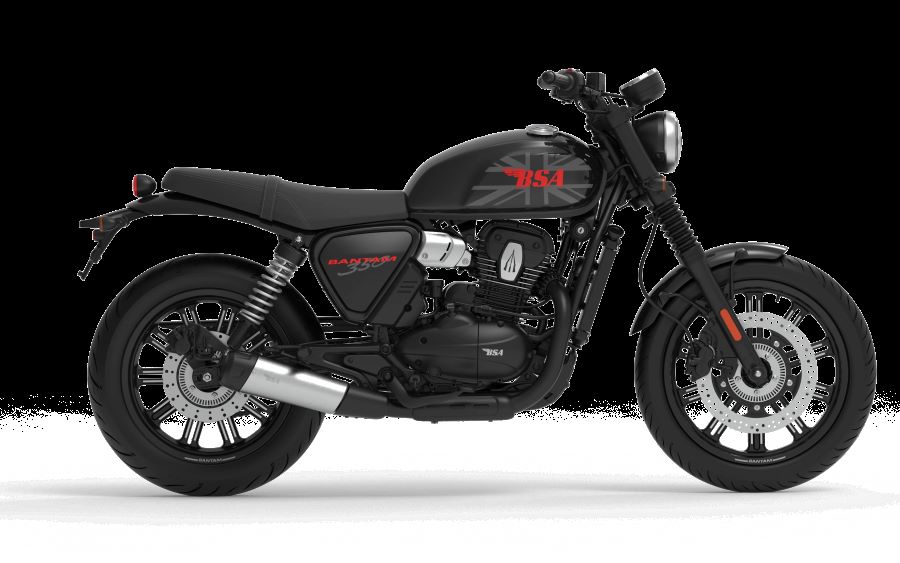 BSA Bantam 350 2025 negra vista lateral derecha