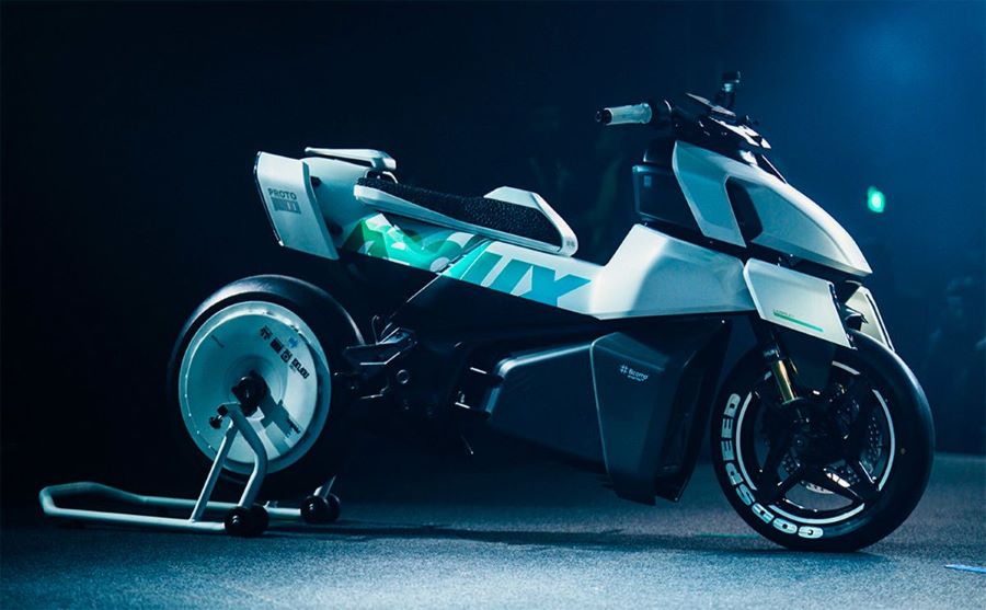 Ather Redux: la moto-scooter que cambia con solo un botón Vista lateral derecha de un scooter Ather Redux