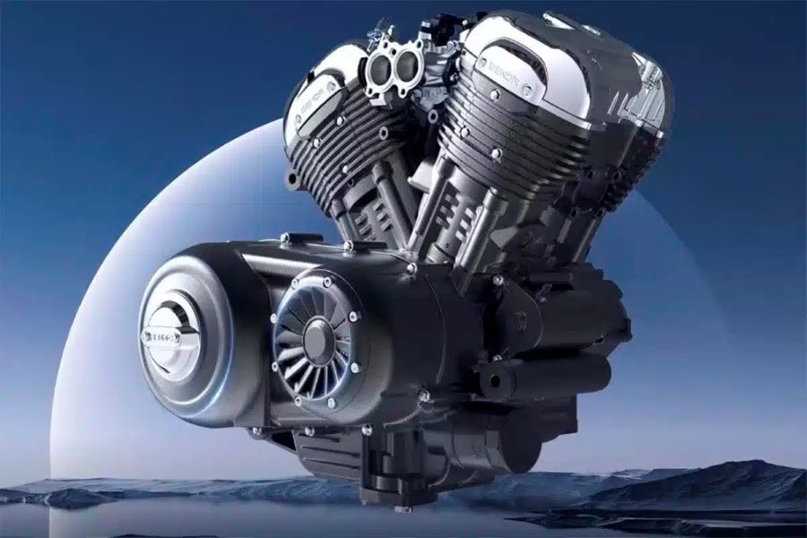 Motor y transmisión de una Benda Chinchilla 350 CVT Neo