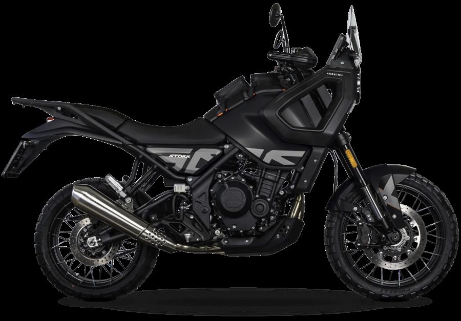 Tres años de espera para la nueva Brixton Crossfire 500 Storr Vista lateral derecha de una Brixton Crossfire 500 Storr negra