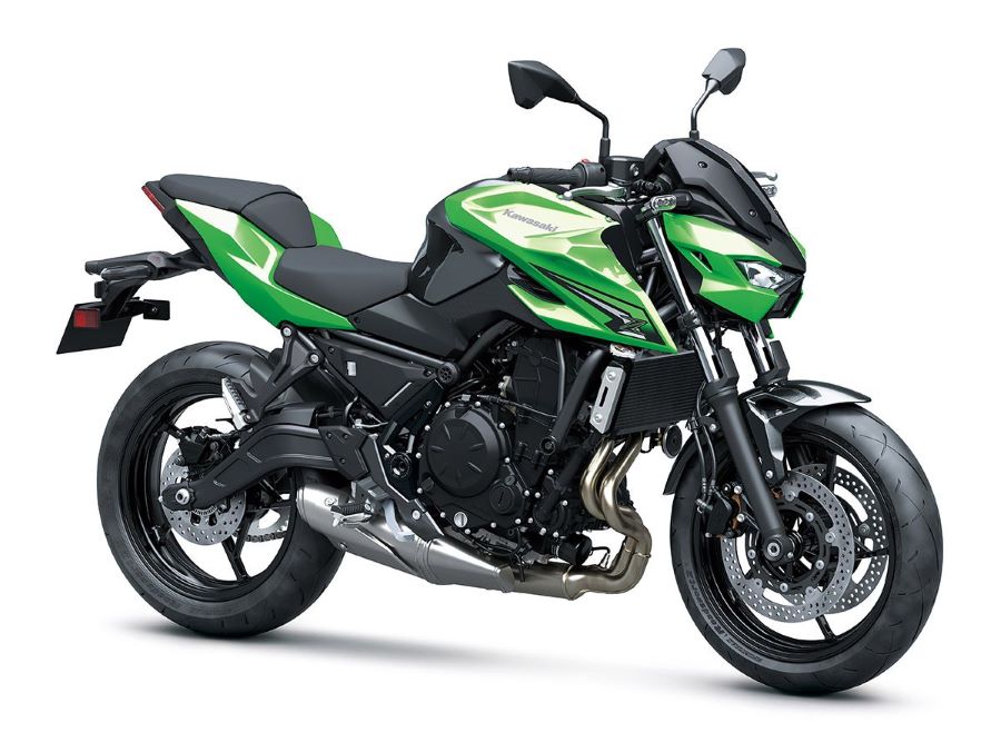 Kawasaki Z650 S, una evolución refinada del estilo Z Vista lateral derecha de una Kawasaki Z650 S 2026 verde