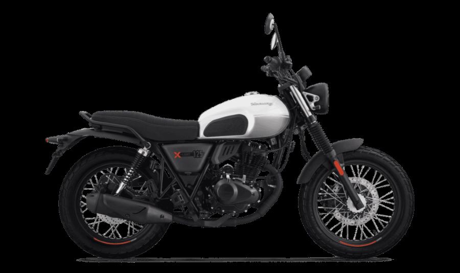 Keeway X-Light 125, el encanto Café Racer del presente Vista lateral derecha de una moto Keeway X-Light 125 blanca