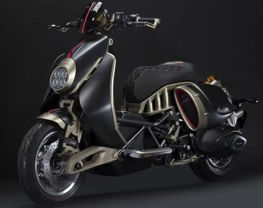 Italjet Roadster 400 perspectiva izquierda Vista lateral izquierda der un scooter Italjet Roadster 400