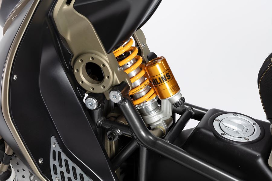 Amortiguador delantero de una scooter Italjet Roadster 400