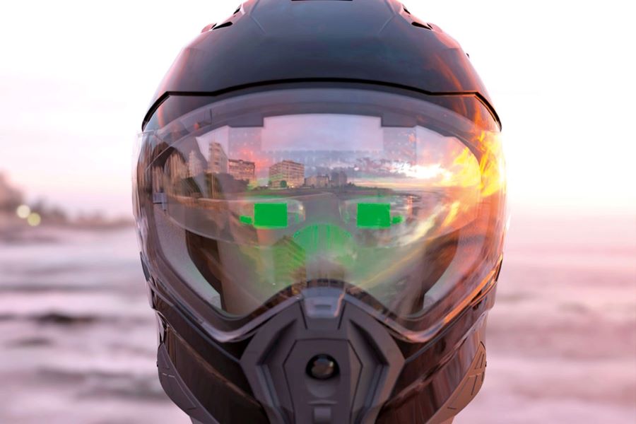 Render de un casco Aegis Rider Vision 