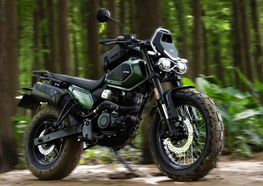 Letbe Flygon 125: off-road y ciudad en un solo modelo La versión en color verde de la moto Letbe Flygon 125 ABS