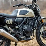 Con la Crossfire 500 XC, Brixton encuentra su punto de madurez Lateral derecho de una scrambler Brixton Crossfire 500 XC