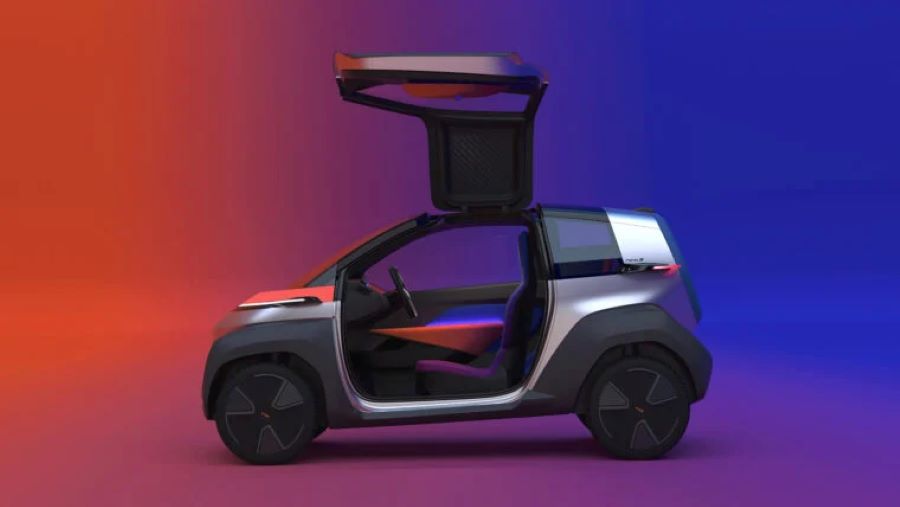 Render del pequeño auto urbano Vida Nex 3 de Hero