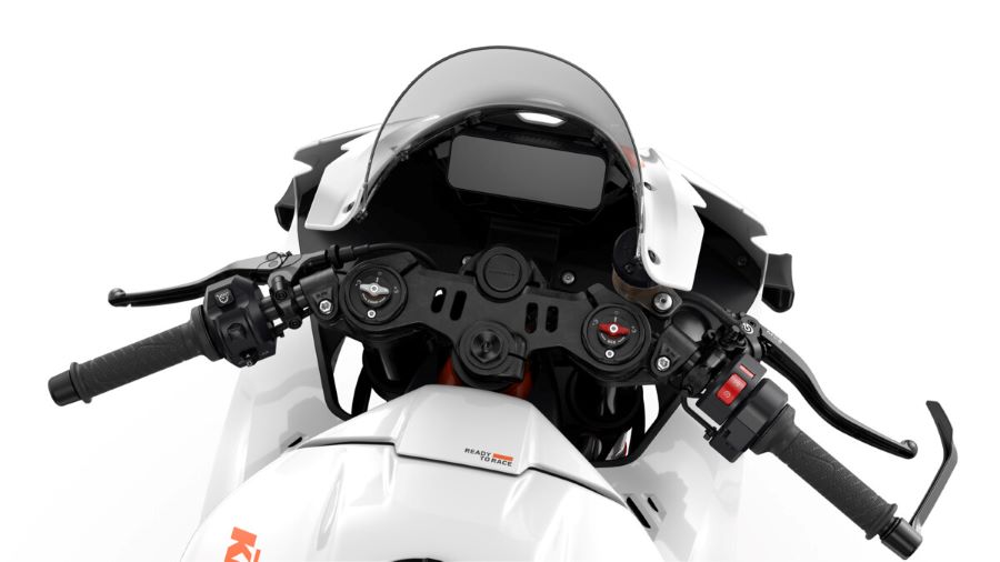 Imagen de los mandos de una moto KTM 990 RC R TRACK 
