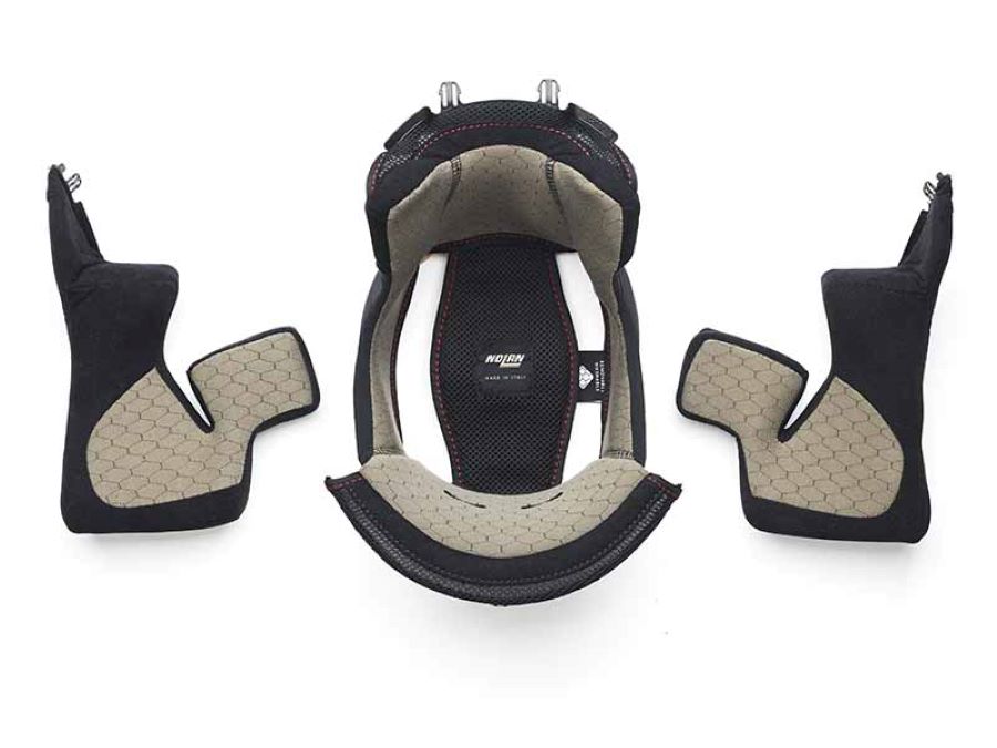 Nolan pone el foco en el interior del casco estructura interior de un casco Nolan X-Series